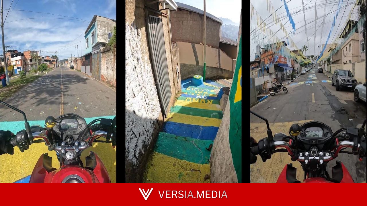 Motoboy de Juiz de Fora viraliza com 'motovlog' e troca registro de chuvas por ruas enfeitadas para a Copa