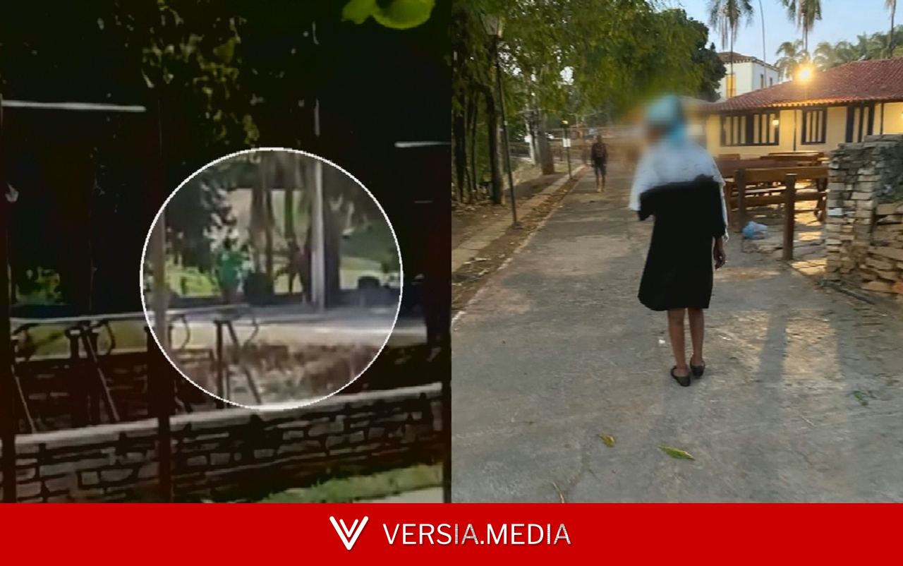 Mulher em situação de rua vai parar no hospital após ser espancada com chutes e socos, em Pirenópolis; vídeo