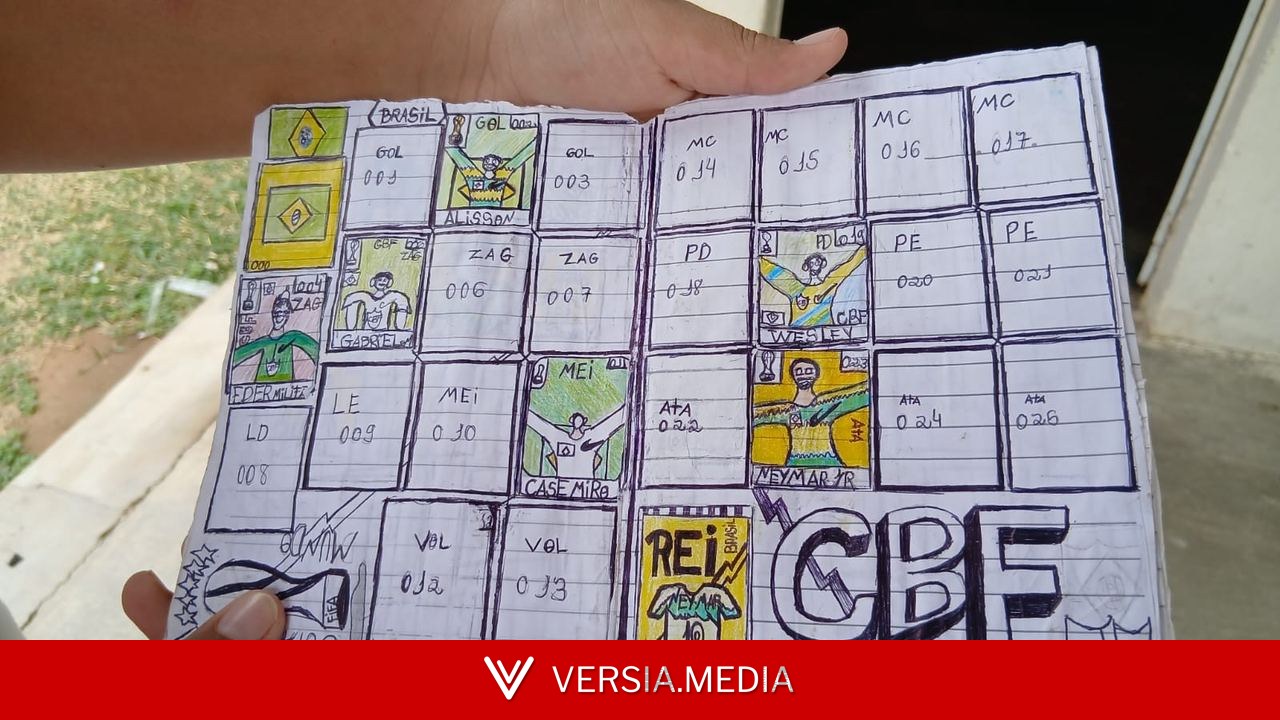 Menino de 11 anos desenha o próprio álbum da Copa no Sertão da Paraíba: ‘Tenho paixão pelo futebol’