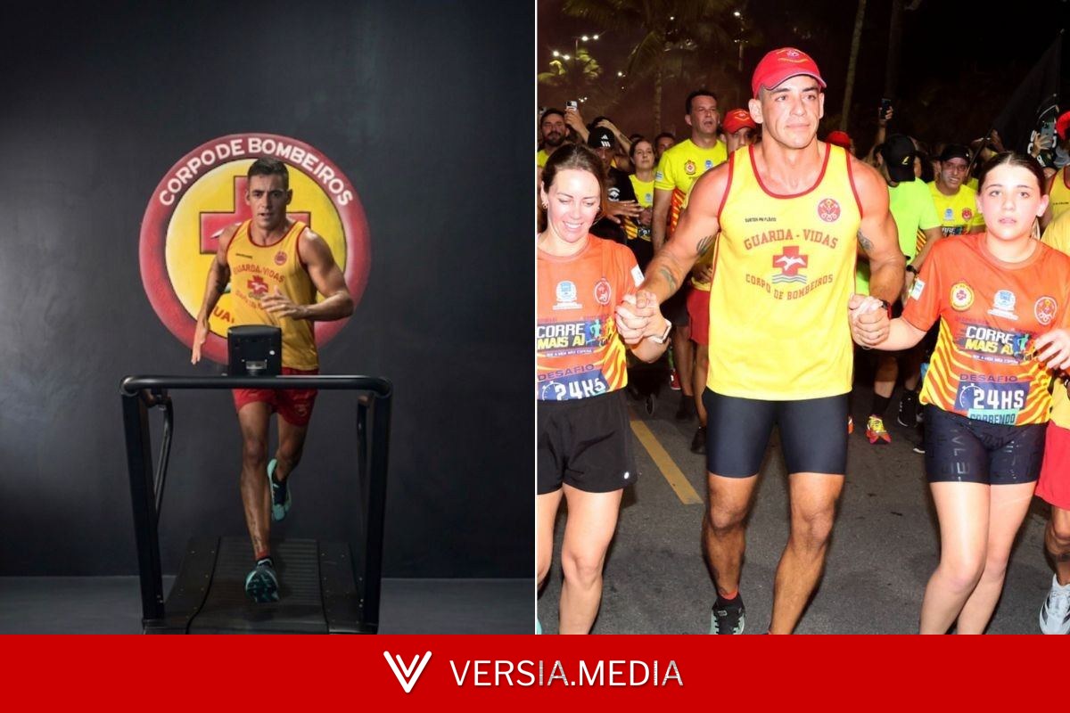 Guarda-vidas tenta entrar para o Guinness Book correndo 195 km em 24 horas no litoral de SP