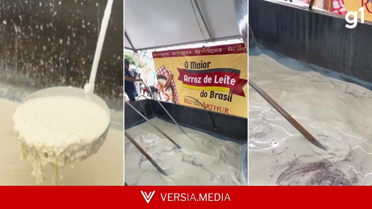 Chef gaúcho prepara o maior arroz de leite do Brasil no interior do RS