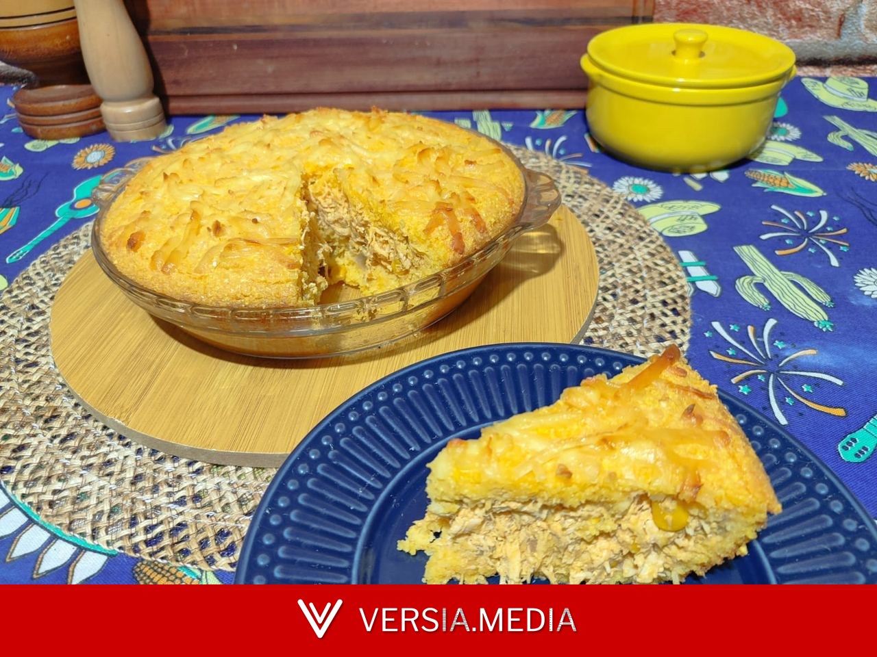Aprenda a fazer empadão de flocão de milho com frango cremoso