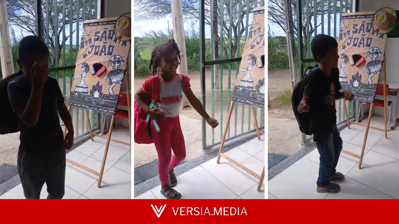 Estudantes de colégio quilombola de Itaíba dançam em dinâmica junina para ganhar doces e VÍDEO viraliza