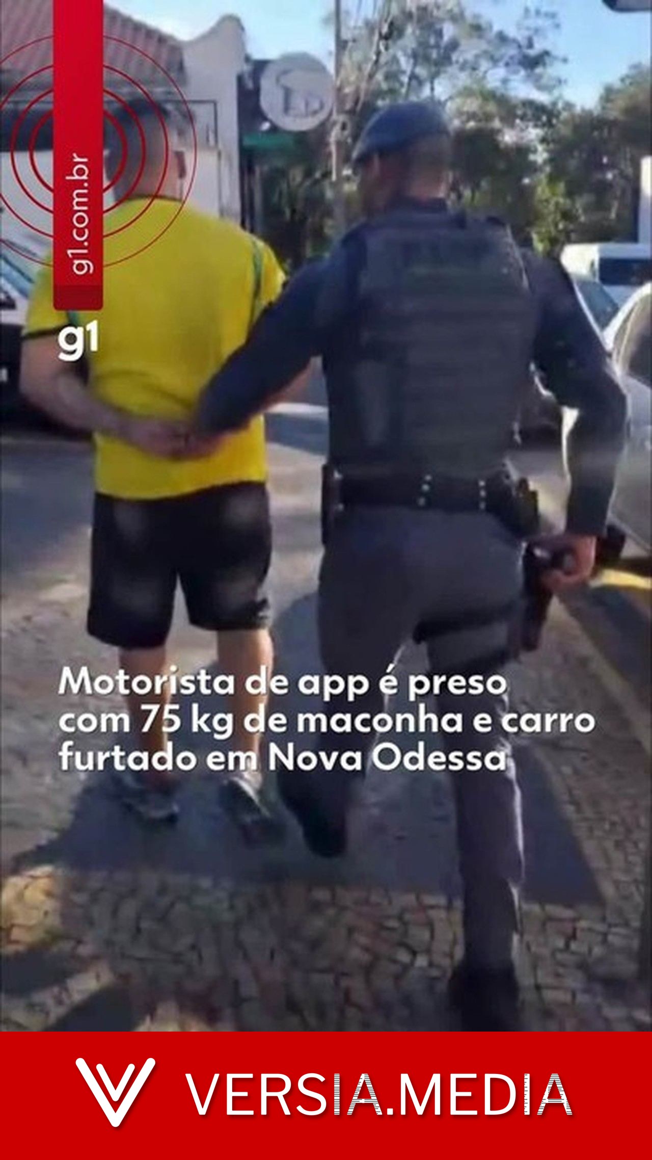 Motorista de aplicativo é preso com mais de 75 kg de maconha e carro furtado em Nova Odessa