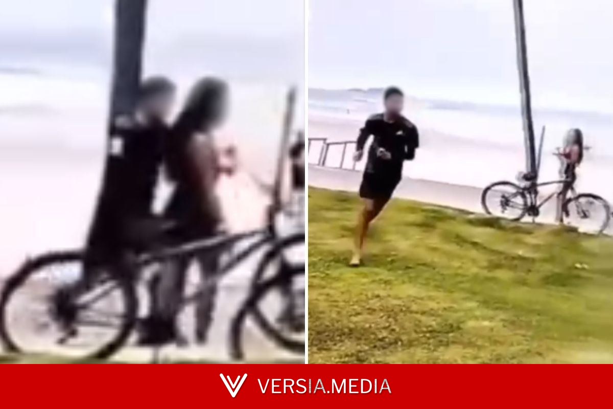 Adolescentes gravam o próprio roubo em praia de SP e são apreendidos durante a fuga; VÍDEO