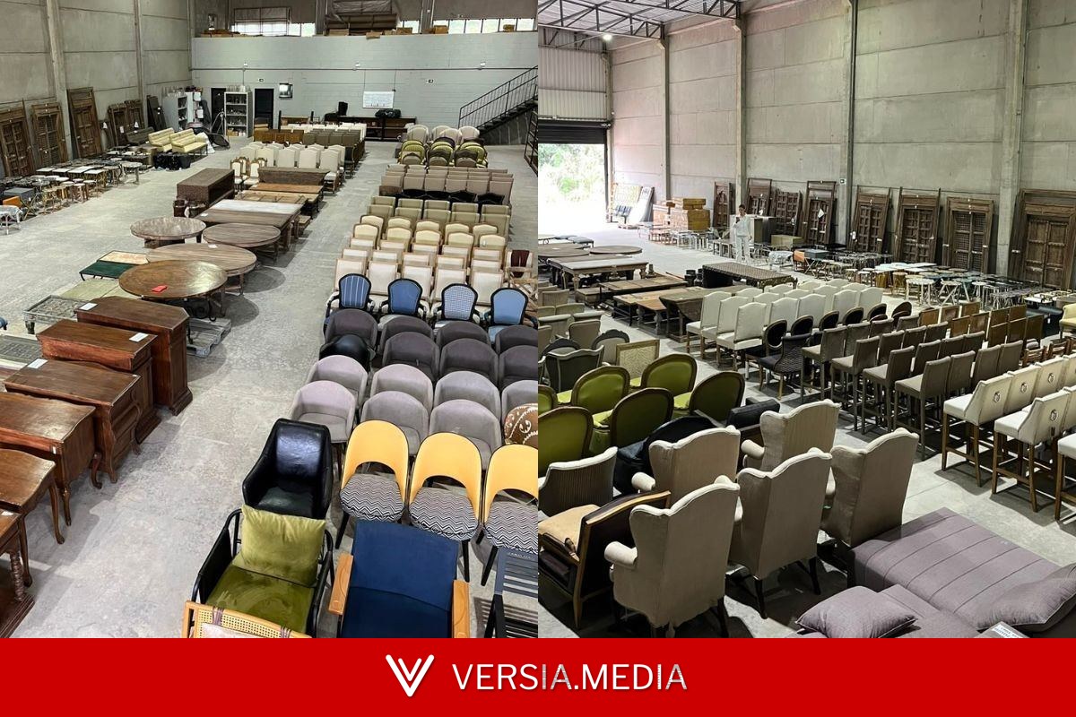 Bazar na Grande Curitiba reúne móveis e objetos de decoração importados com até 80% de desconto